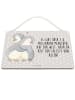 Mr. & Mrs. Panda Holzschild Pinguine Kuscheln mit Spruch in Grau Pastell