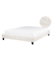 Beliani Doppelbett ROANNE in Beige/Braun - (W) 150 x (H) 29 x (L) 213 cm