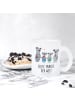 Mr. & Mrs. Panda Glas Koala Familie zwei mit Spruch in Transparent