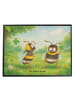 Mr. & Mrs. Panda Schreibauflage Bienen Paar Design ohne Spruch in Weiß