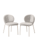 CALICOSY 2er-Set Stühle  AMBRE in Beige - (W) 60  x (H) 80  x (L) 48  cm