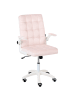 Beliani Bürostuhl DANDY in Rosa/Weiß - (W) 58 x (H) 95 x (L) 58 cm