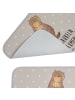 Mr. & Mrs. Panda Badematte Otter Muschel mit Spruch in Grau Pastell