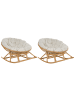 Beliani 2er-Set Schaukelstuhl ORVIETO in /Beige