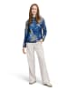 Betty Barclay Grobstrick-Pullover mit Print in Blue/Camel