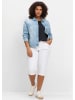 sheego 3/4-Jeans in white denim