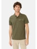 Camel Active Poloshirt aus reiner Baumwolle in Olivgrün
