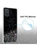 cadorabo Hülle für Samsung Galaxy A71 4G Glitter in Schwarz mit Glitter