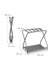 relaxdays Kofferständer in Grau - (B)66 x (H)58 x (T)38 cm
