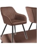 tectake Polstersessel gepolstert, in Samtoptik, gesteppt, 58 x 62 x 82 cm