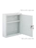 relaxdays Medizinschrank in Weiß/ Grün - (B)31,5 x (H)36 x (T)10 cm