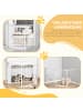 Pawhut Hunde Absperrgitter Weiß 180L x 3B x 74,5H cm