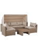 Beliani 4-tlg Sitzgruppe COCCOLIA in Beige/Braun