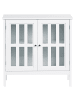 Beliani Vitrine MIRAM in Weiß - (W) 80 x (H) 78 x (L) 36 cm