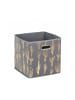 relaxdays 2 x Faltbox in Grau/ Gold - (B)28,5 x (H)29 x (T)28,5 cm