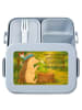 Mr. & Mrs. Panda MEPAL Bentobox Igel Federschmuck Design mit Spruch in Blau Pastell