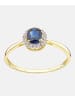 Diamant L'éternel Ring aus 375 Gelbgold mit Diamant mit Saphir