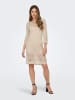 JACQUELINE de YONG Kleid Locker Leichtes Sommer Basic Midi-Strickkleid in Beige