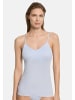Hanro Spaghetti Top Cotton Seamless in Blue dove