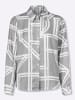 Heine Druck-Bluse in steingrau-ecru-bedruckt