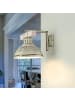 Licht-Erlebnisse Wandlampe Ø 21 x (H)20 cm in Shabby Weiß Holz