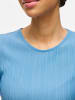 Vila VILA Damen Satin Blusen T-Shirt Halbarm Basic Top VIPLISA in Blau-4