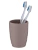 Wenko PUNTO Keramik-Pinselbecher dunkelbeige in Beige, (B) 8 x (H) 11 x (L) 8 cm
