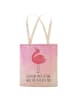 Mr. & Mrs. Panda Tasche Flamingo Stolz mit Spruch in Aquarell Pink
