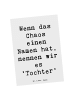 Mr. & Mrs. Panda Grußkarte Spruch Chaos Tochter mit Spruch in Weiß