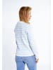 DreiMaster Maritim Strick Pullover in Wollweiss Hellblau