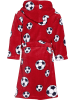 Playshoes Bademantel "Fleece-Bademantel Fußball" in Rot