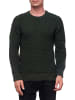 Rusty Neal Grobstrick Slim Fit Rundhals-Pullover in Khaki