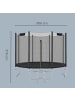 SONGMICS Gartentrampolin Saul in Schwarz - (H)270 x Ø366 cm