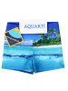 Aquarti Jungen Badehose Gestreift mit Motiven in blau