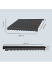 SONGMICS Gelenkarmmarkise Sheld in Grau - (B)250 x (H)1 x (T)300 cm