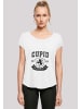 F4NT4STIC Long Cut T-Shirt Cupid University Valentinstag in weiß