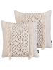 Beliani 2er-Set Dekokissen KALAM in Beige