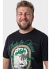 Men Plus Kurzarm T-Shirt in schwarz