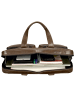 Leonhard Heyden Porto Aktentasche Leder 38 cm graubraun