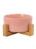 Intirilife Futternapf aus Keramik mit Gestell in Pink
