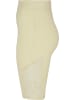 Urban Classics Urban Classics Damen Ladies High Waist Lace Inset Cycle Shorts in softyellow