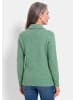 GOLDNER Melange-Cardigan mit Reißverschluss in hellgrün / melange