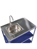 Beliani Gartenküche VILAMA in Blau/Silber - (W) 80 x (H) 90 x (L) 50 cm