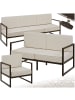 tectake Garten-Loungeset Comosa höhenverstellbare Füße, braun/beige