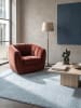 KADIMA DESIGN Teppich Hochflor Uni rutschhemmend weich wohnlich Wohnzimmer gemütlich in Blau