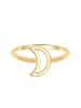 Elli Ring 925 Sterling Silber Astro, Halbmond in Gold