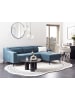 Beliani 2-tlg Ecksofa GLOSLI in Blau/Schwarz