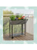 relaxdays Hochbeet in Anthrazit - (B)85 x (H)80 x (T)50 cm
