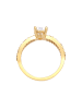 Elli Ring 925 Sterling Silber Herz in Gold