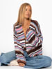 SASSYCLASSY Gestreifter, mehrfarbiger Cardigan in Altrosa